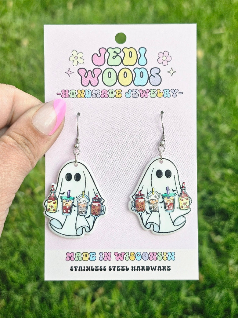 Boba Ghost Dangles