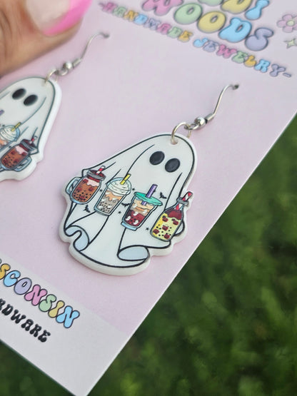 Boba Ghost Dangles