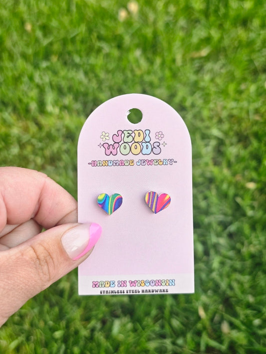 Hippy Heart Studs