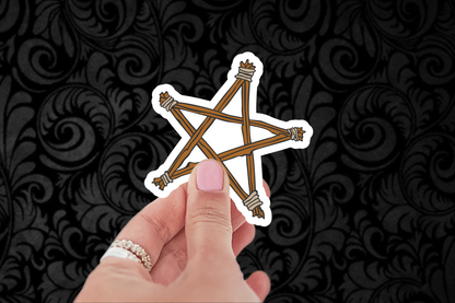 Twig Pentagram Sticker