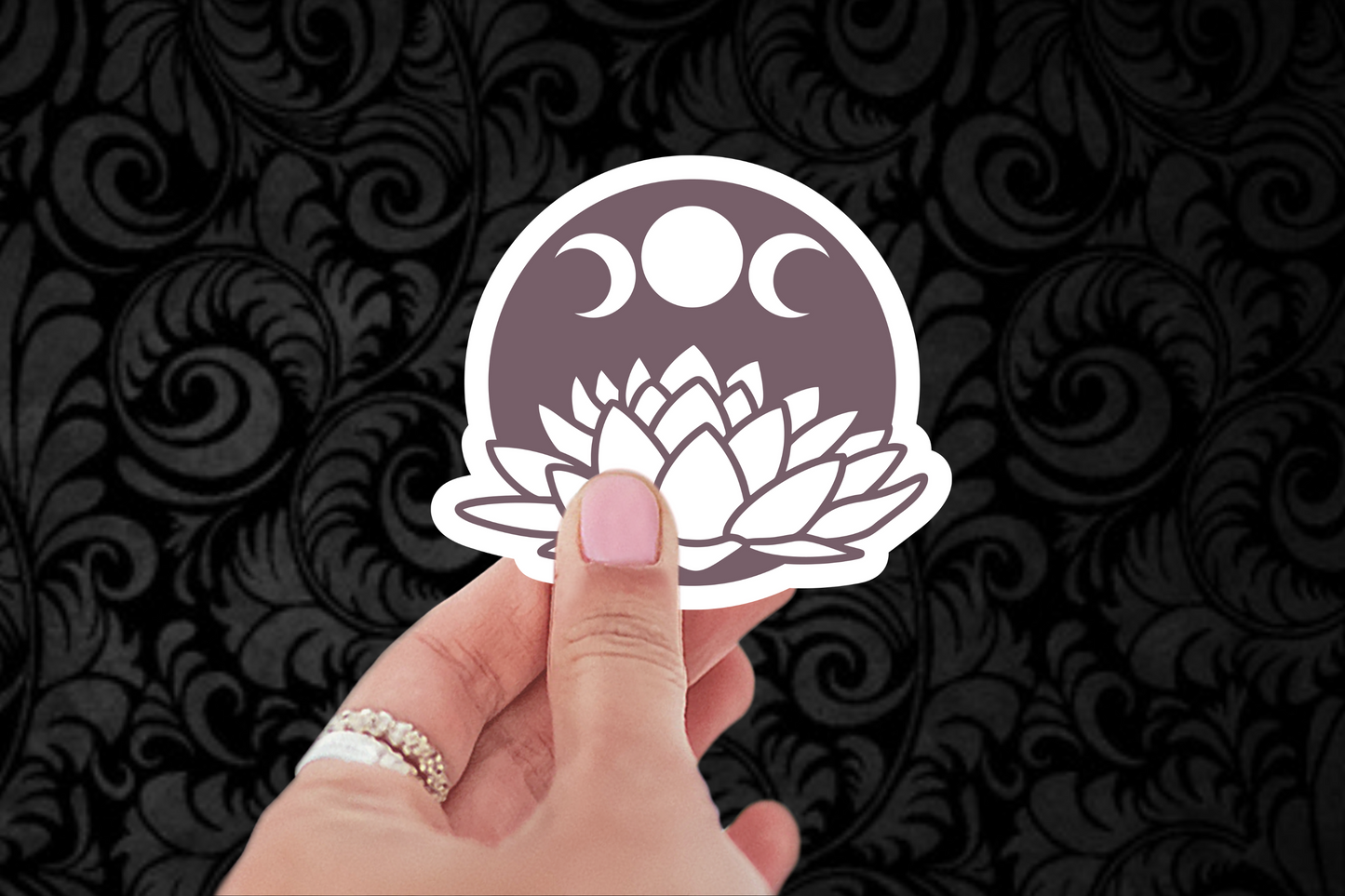 Lotus Moon Sticker