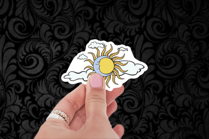 Sun and Moon In the Clouds Sticker