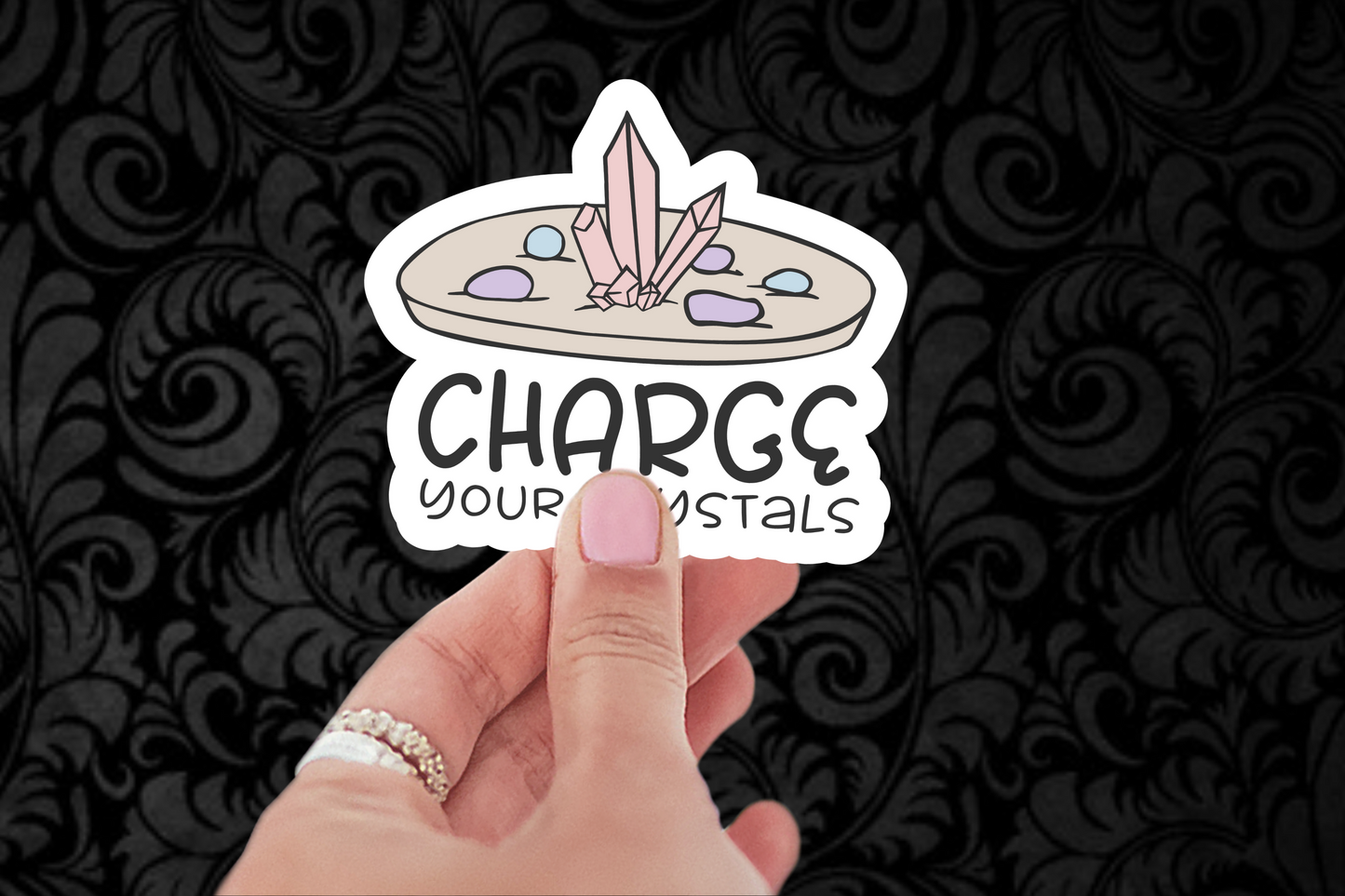 Charge Your Crystals Sticker