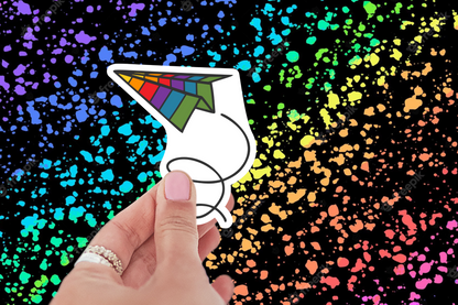 Rainbow Paper Kite Sticker