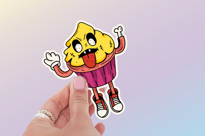 Cupcake Dude Sticker