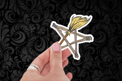 Broomstick Pentacle Sticker