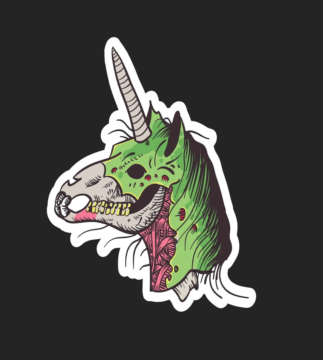 Zombie Unicorn Sticker