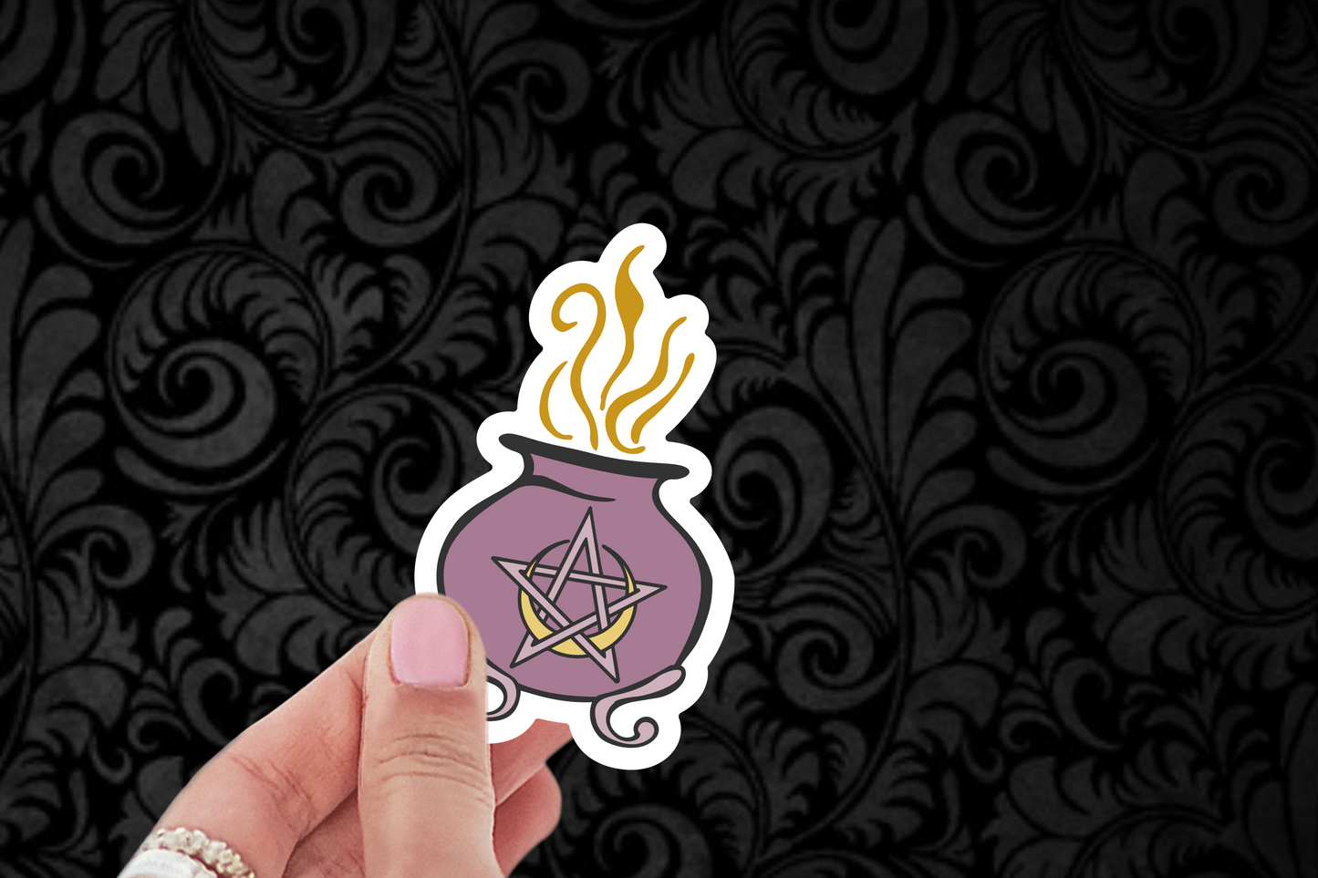 Purple Cauldron Sticker