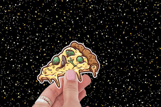 Alien Pizza Sticker