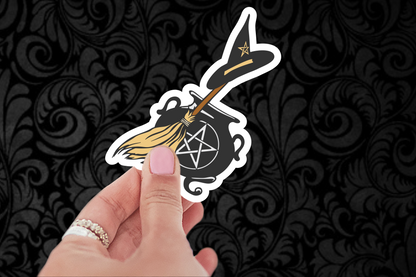 Black Witchy Cauldron Sticker