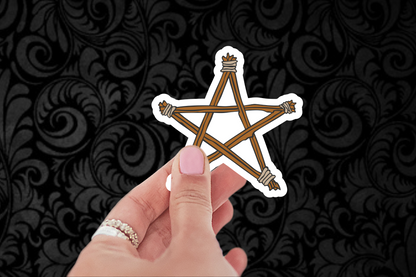 Twig Pentagram Sticker