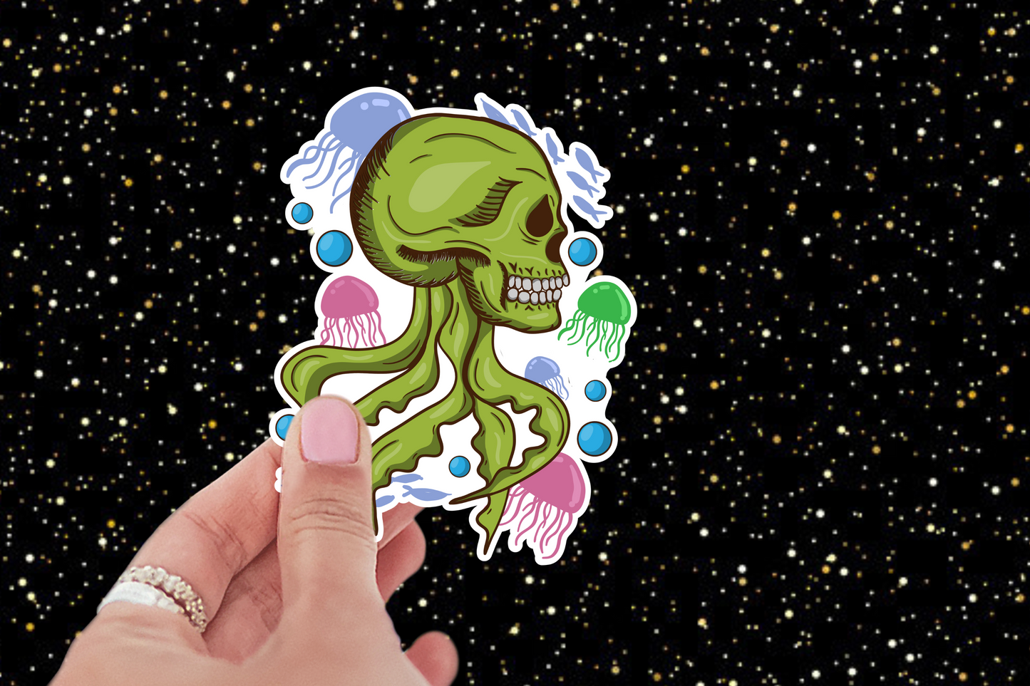 Skull Octopus Sticker