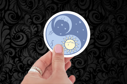 Yin Yang Sun and Moon Sticker