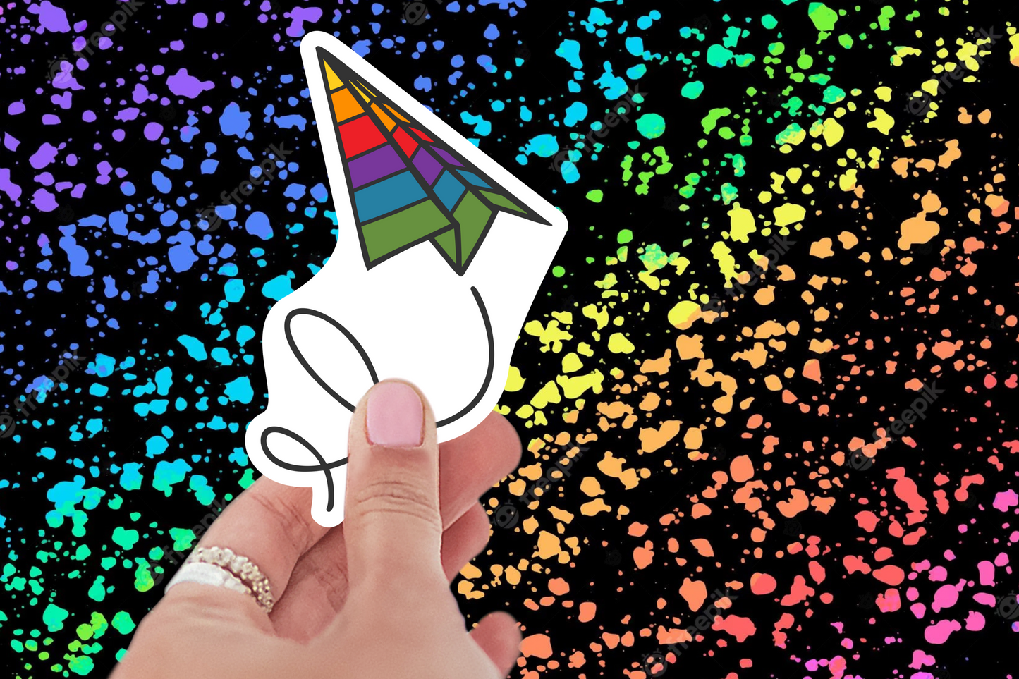 Rainbow Paper Kite Sticker