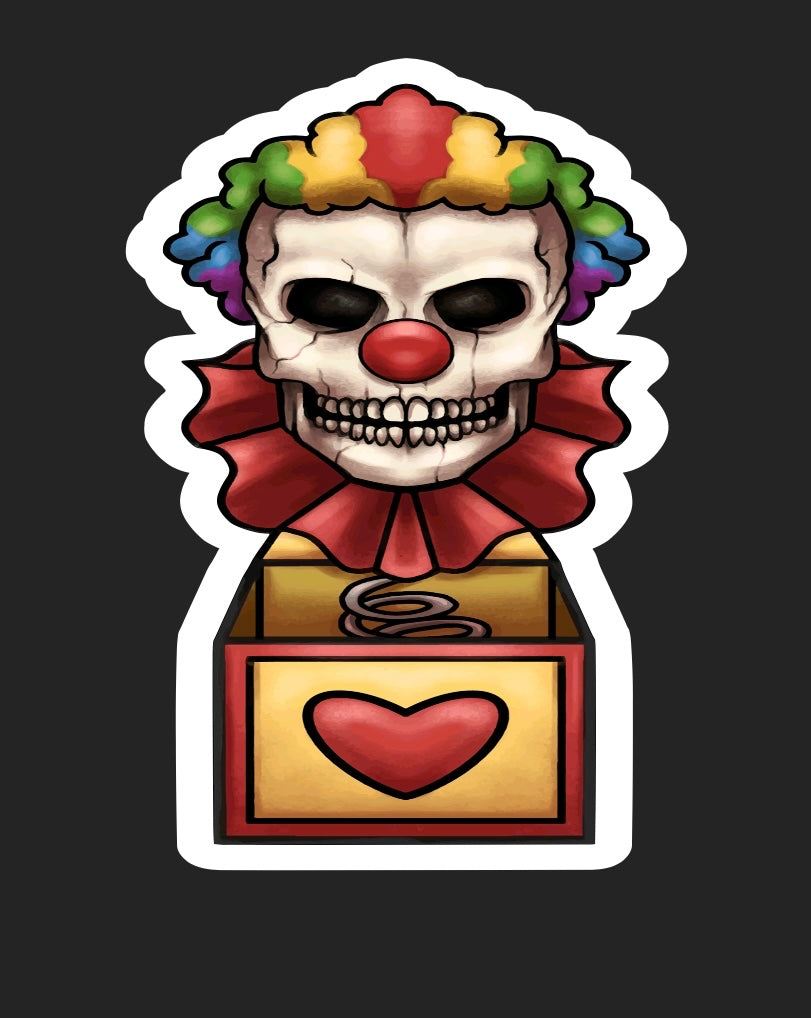 Jack in the Box Clown Sticker