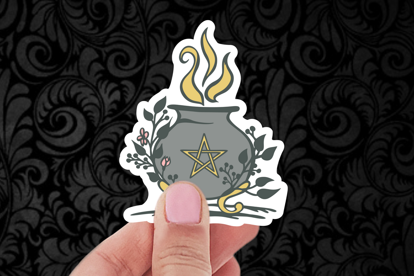 Gray Cauldron Sticker