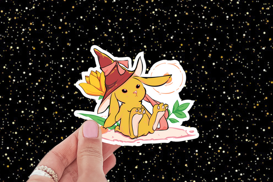 Golden Magical Bunny Sticker