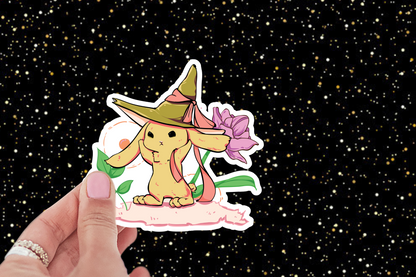 Yellow Magical Bunny Sticker