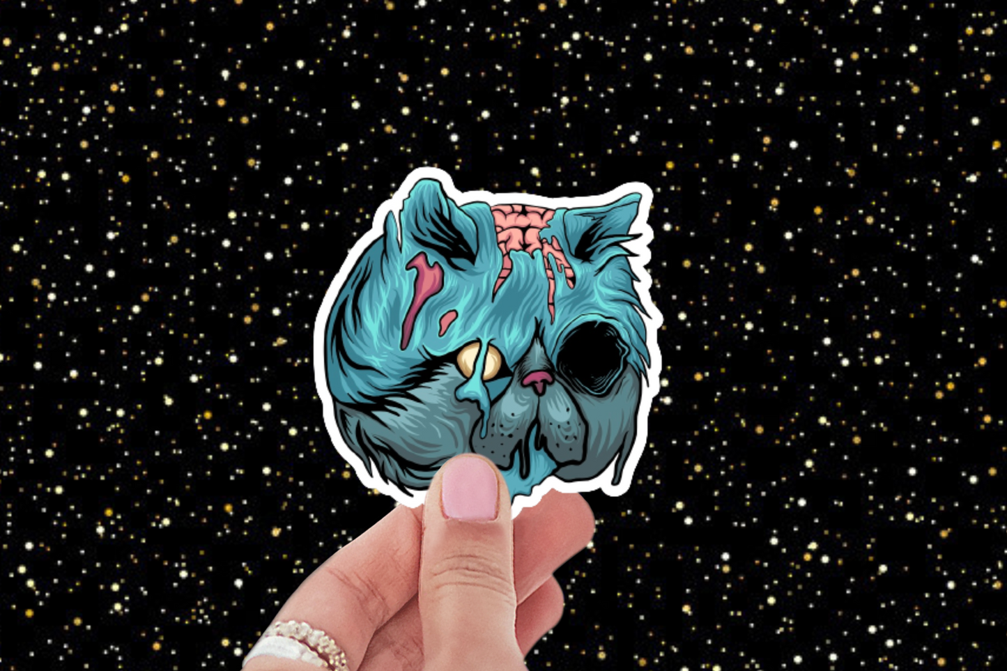 Zombie Persian Cat Sticker