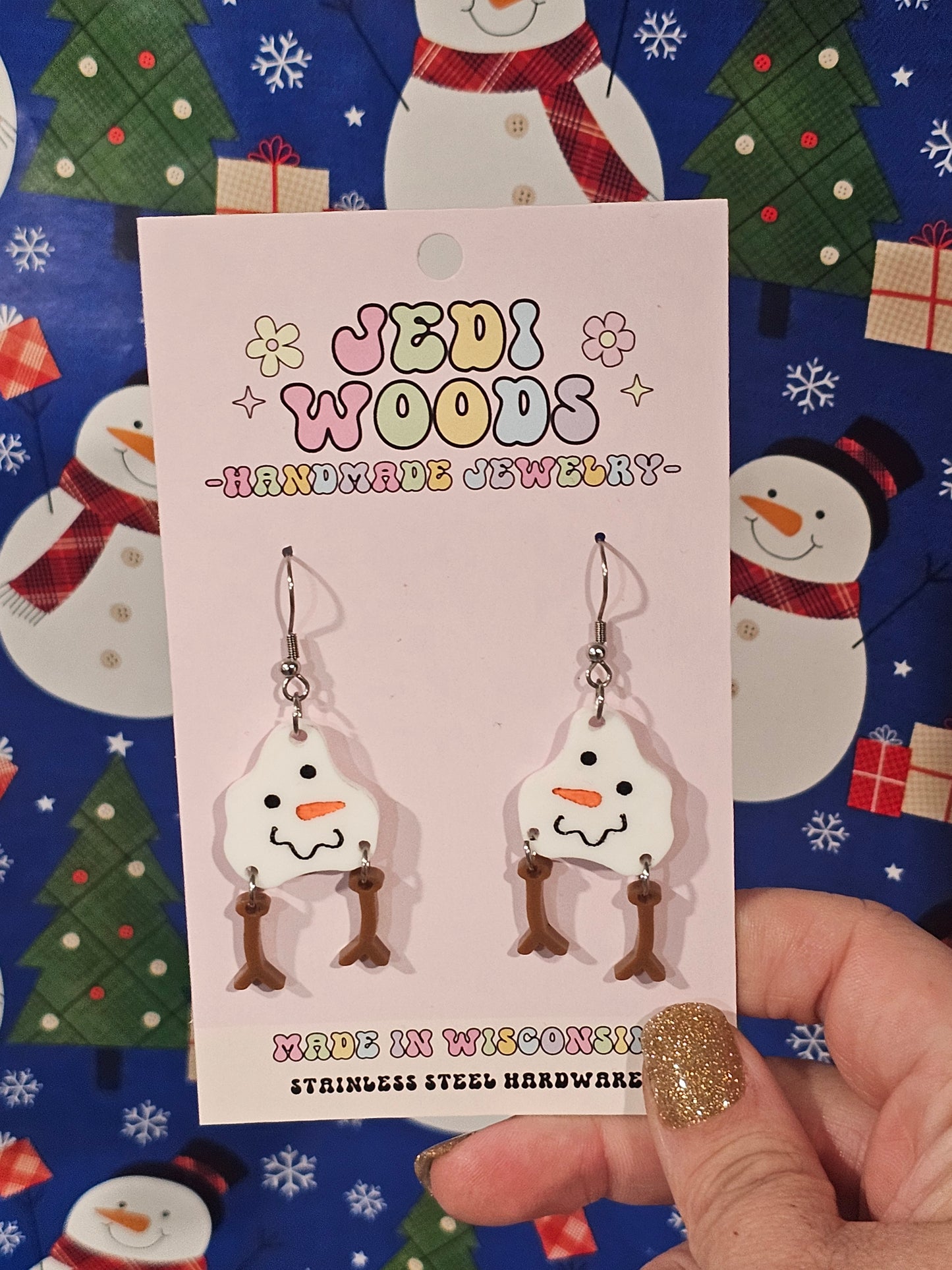 Melted Snowmen Earrings
