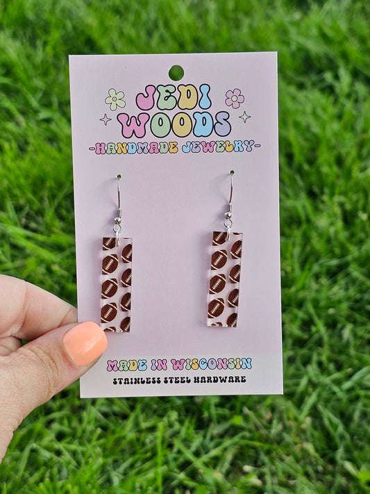 Football Bar Style Earrings
