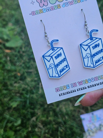 Silly Goose Juice Dangle Earrings