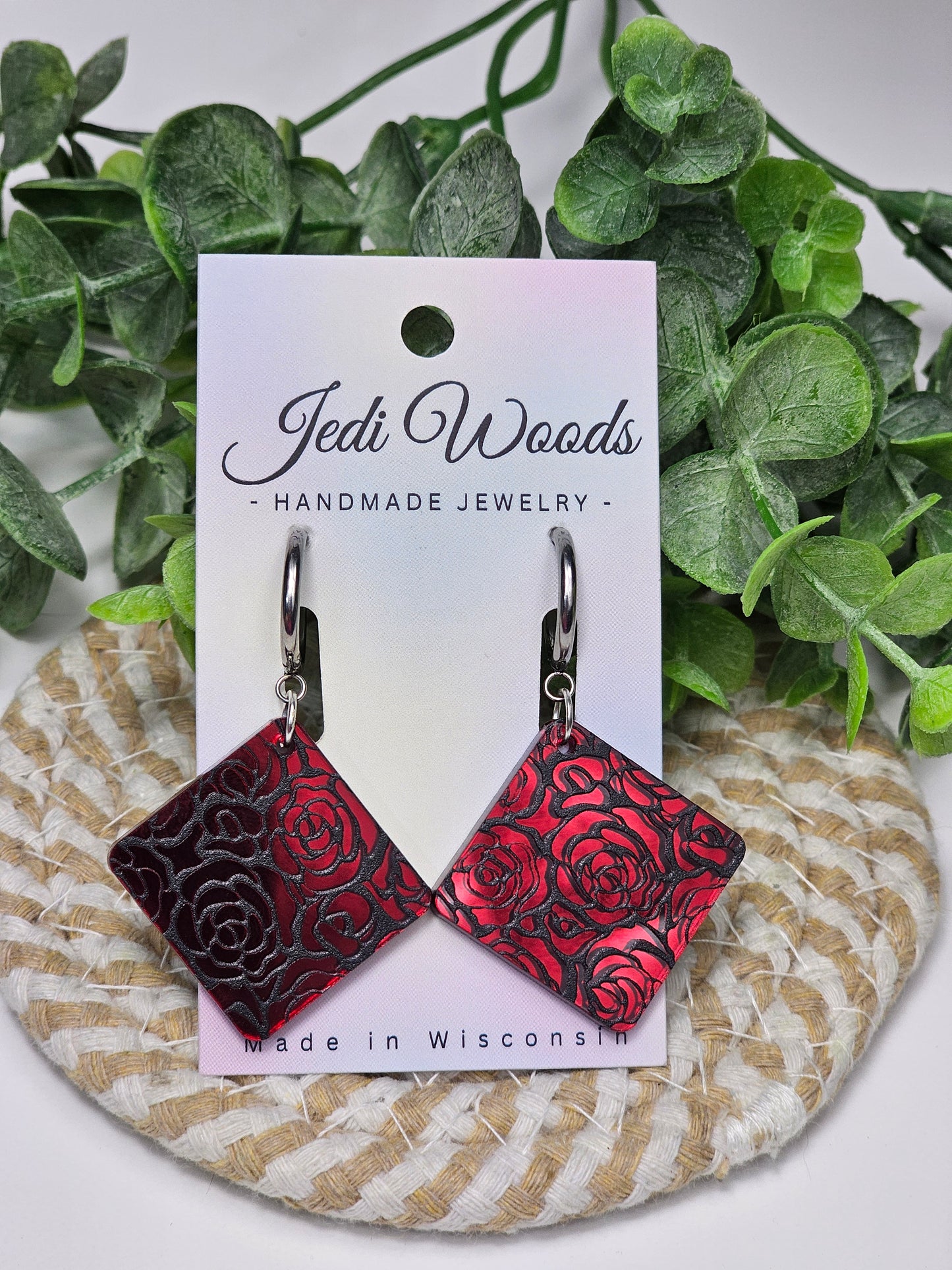 Red Mirror Rose Diamonds