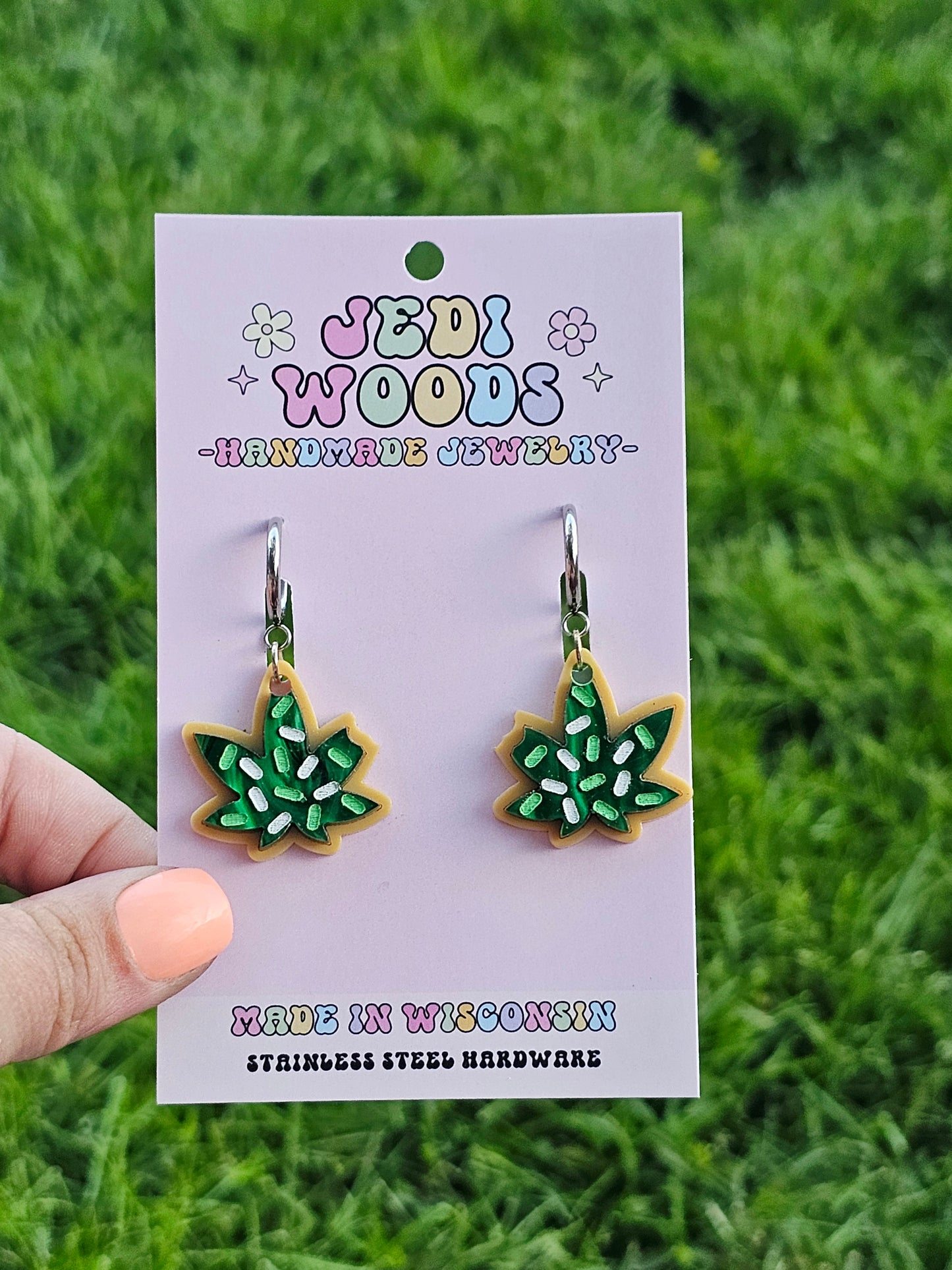 Marijuana Cookie Earrings
