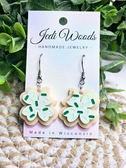 4-Leaf Clover Cookie Earrings