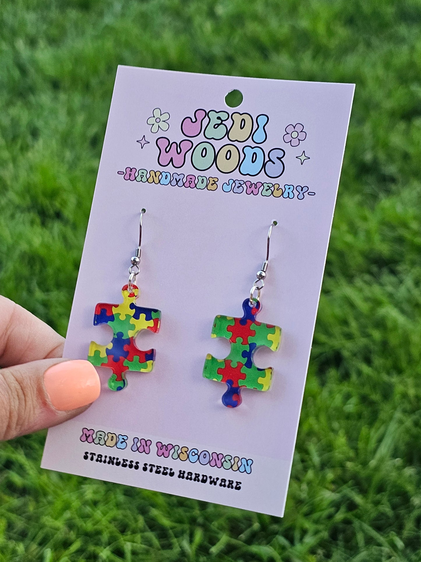 Puzzle Piece Earrings