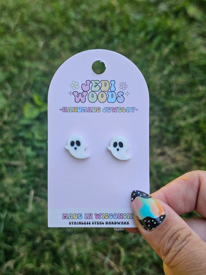 Spooky Ghost Stud Earrings