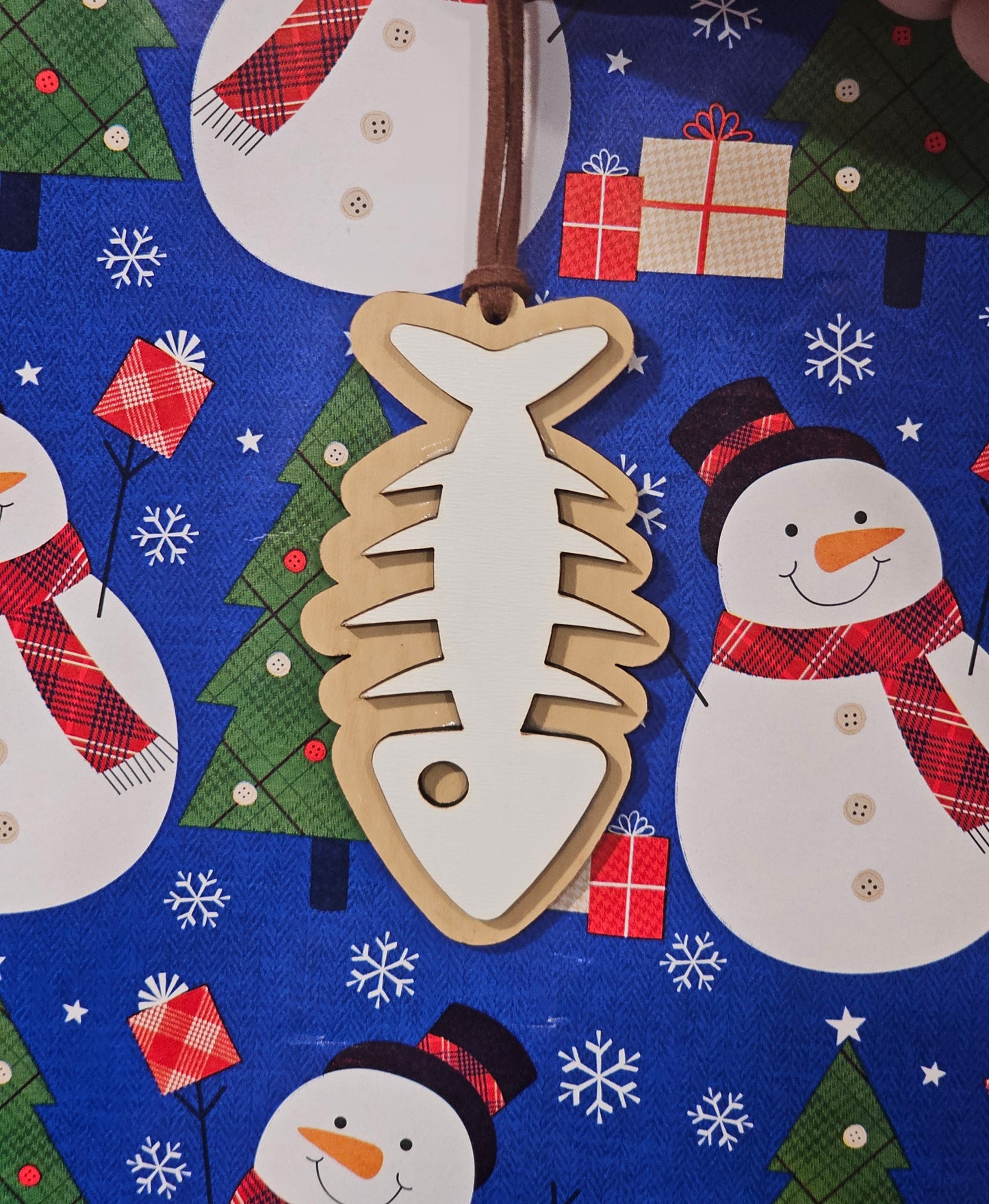 Fish Bone - Wooden Ornament