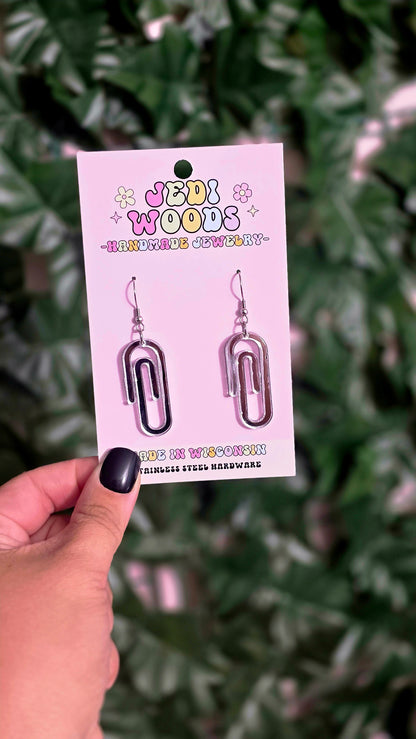 Metallic Paperclip Earrings