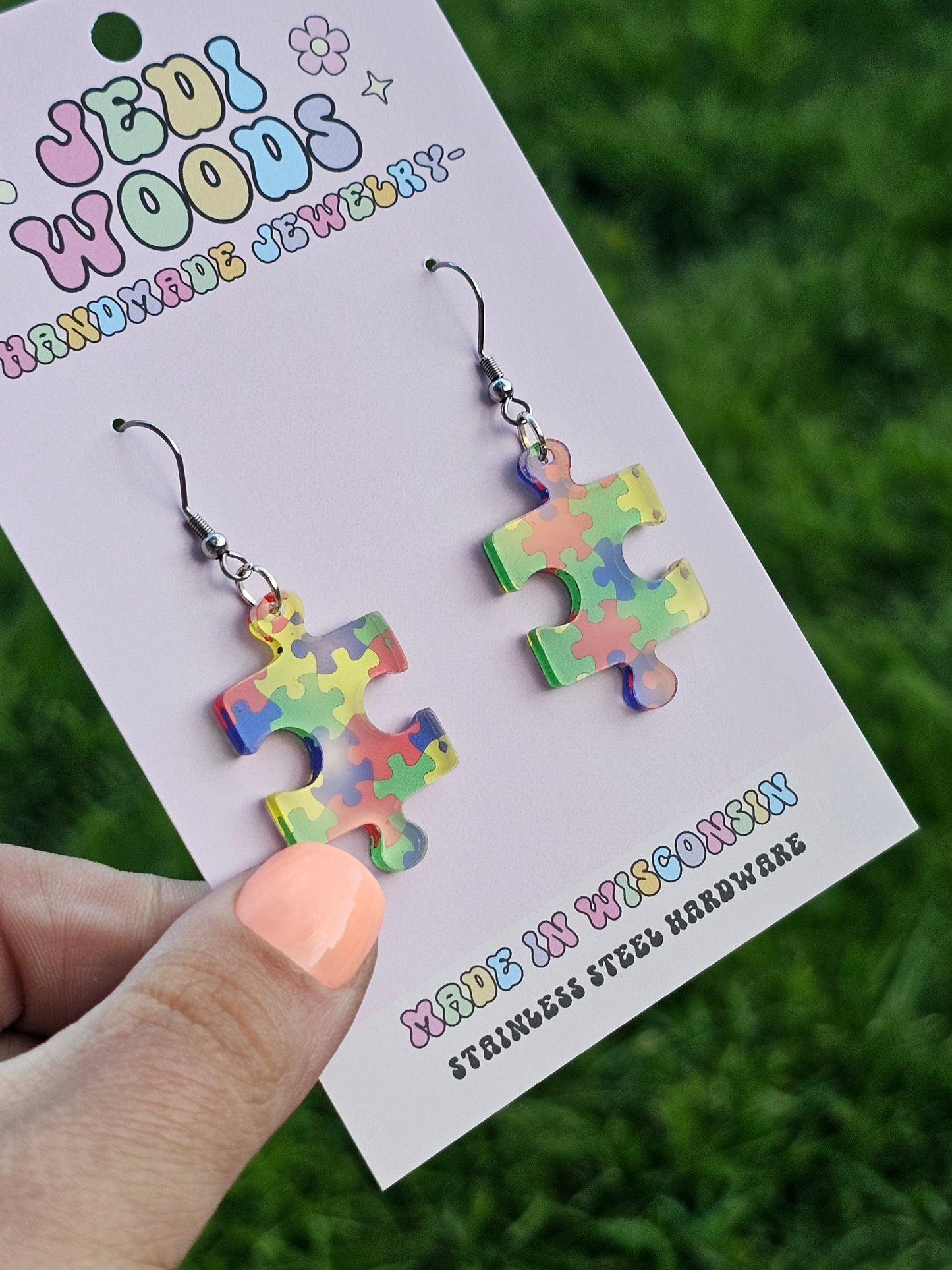 Puzzle Piece Earrings