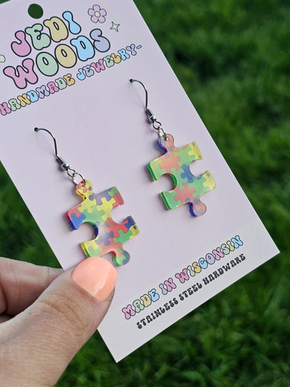 Puzzle Piece Earrings