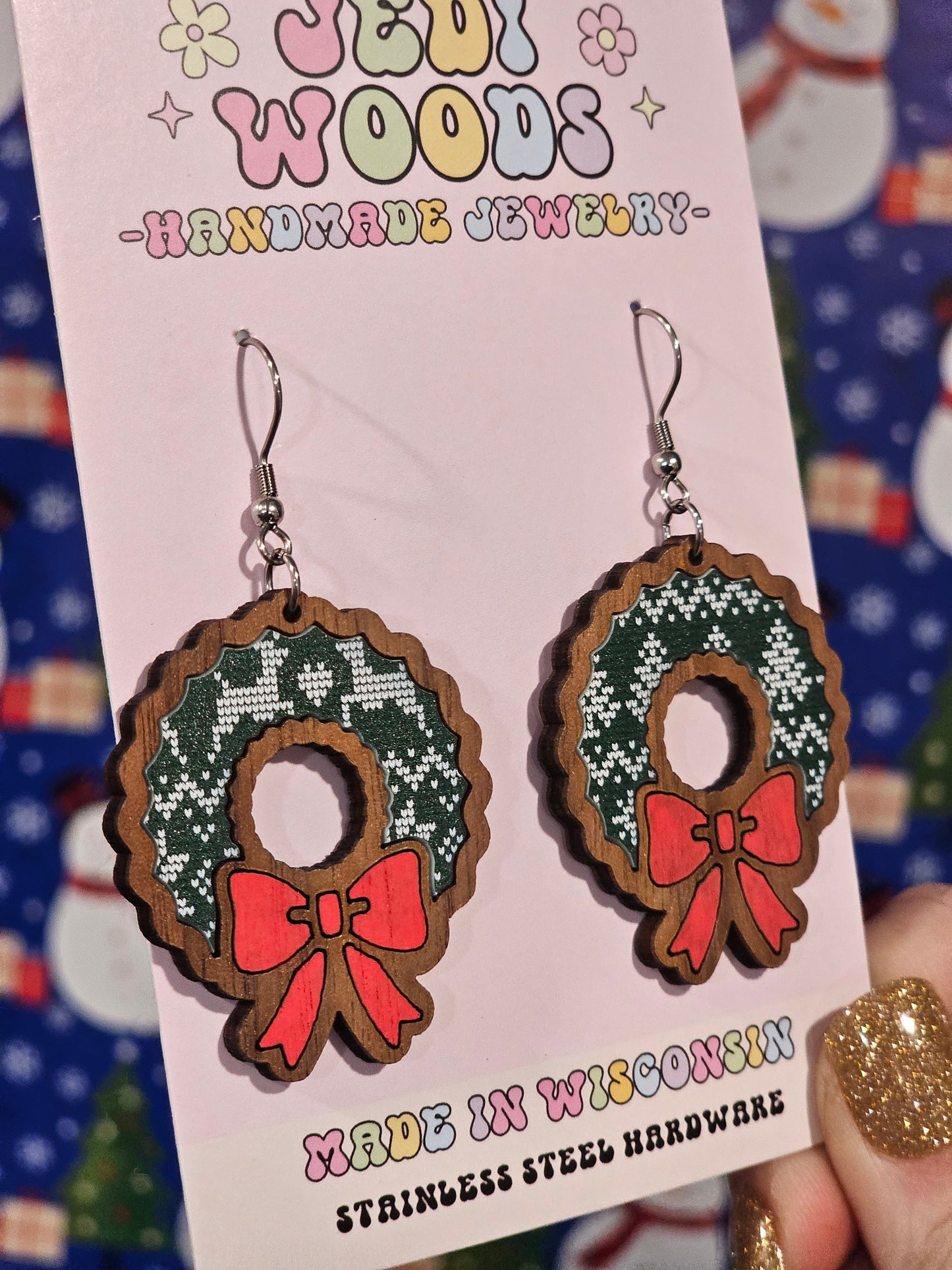 Wreath Inlay Earrings