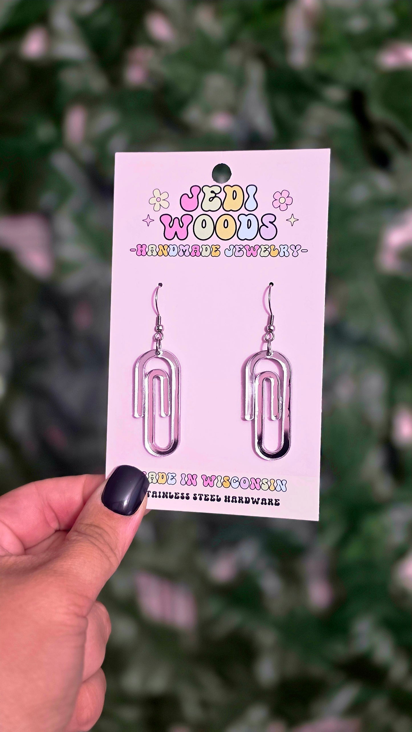Metallic Paperclip Earrings