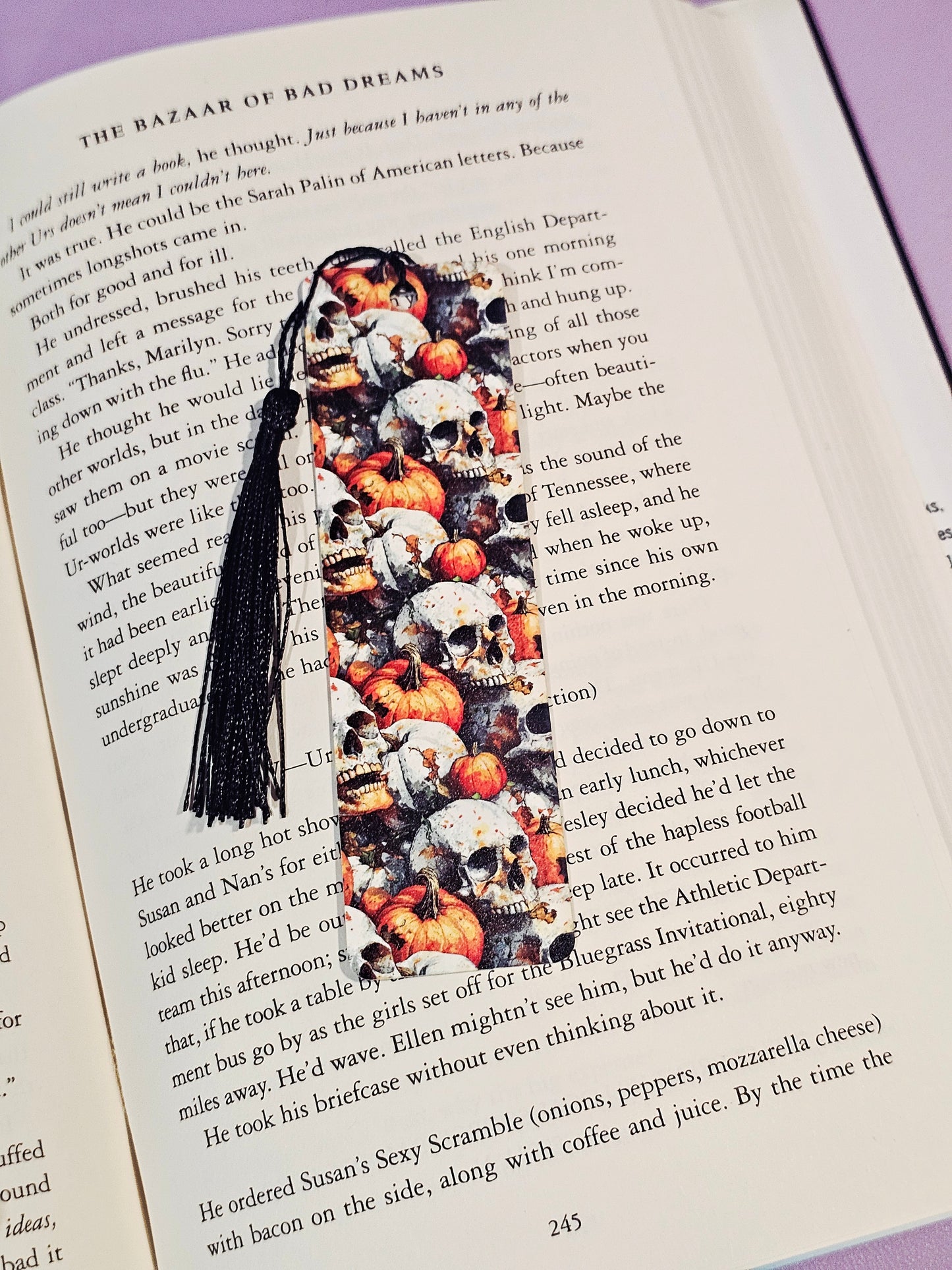 Pumpkin Skulls Bookmark