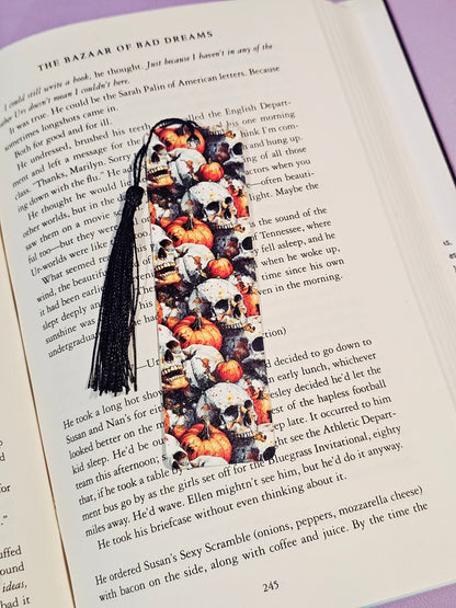 Pumpkin Skulls Bookmark