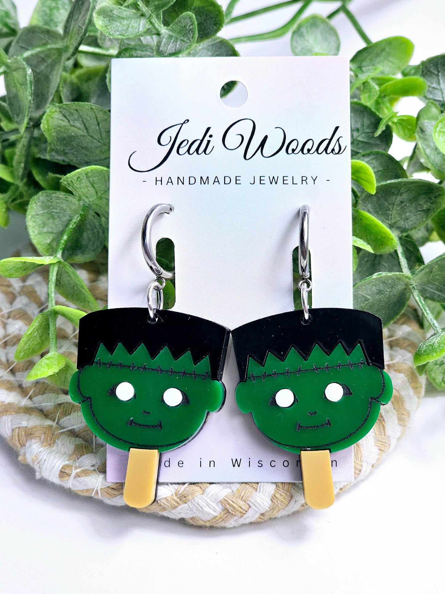 Frankenstein Popsicle Earrings