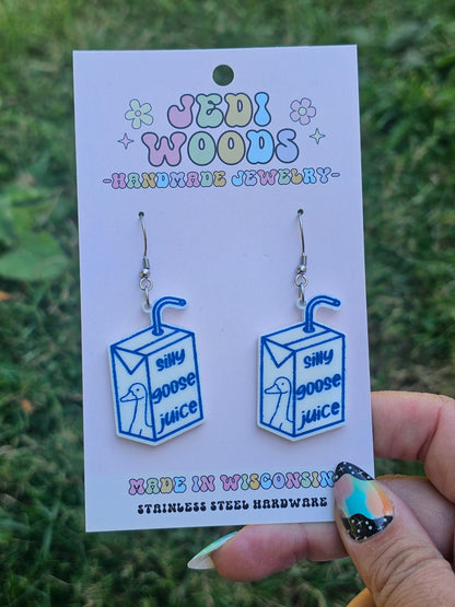 Silly Goose Juice Dangle Earrings