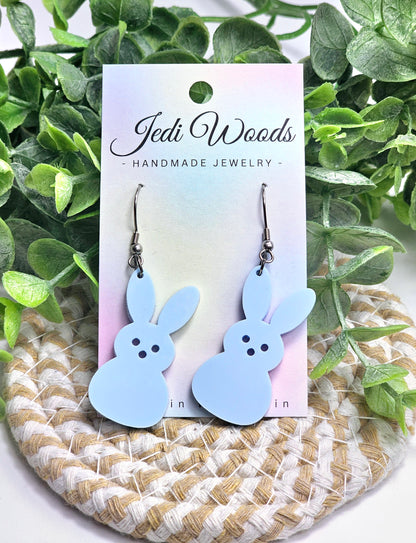 Pastel Blue Bunny Earrings