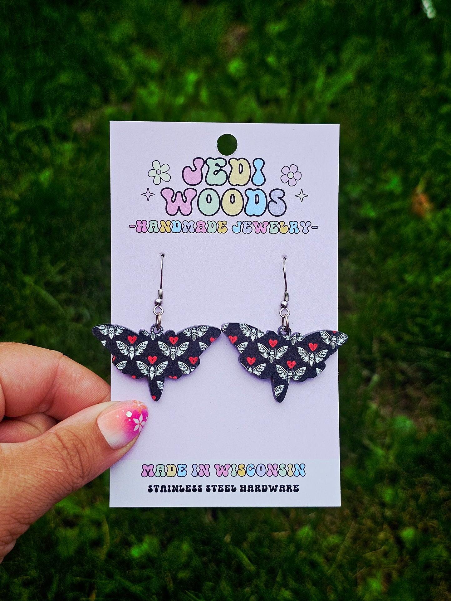 Death Moth Earrings
