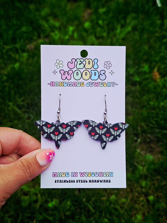 Death Moth Earrings