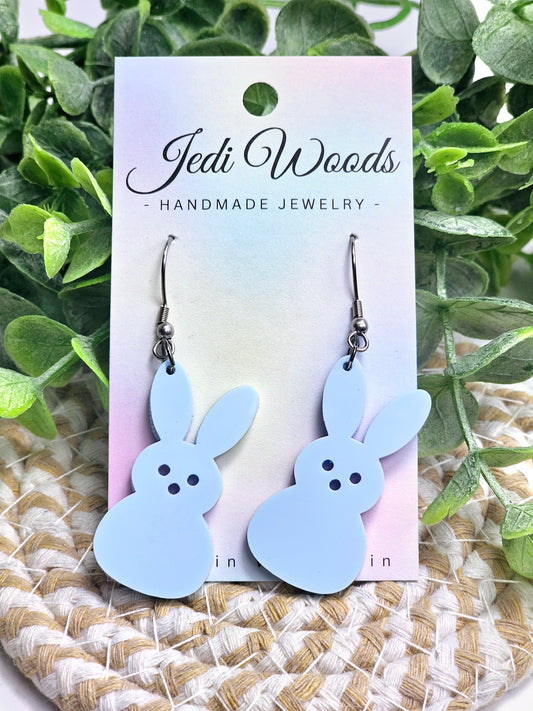 Pastel Blue Bunny Earrings