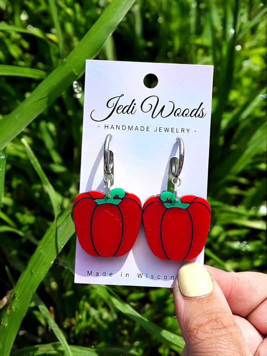 Red Bell Pepper Earrings