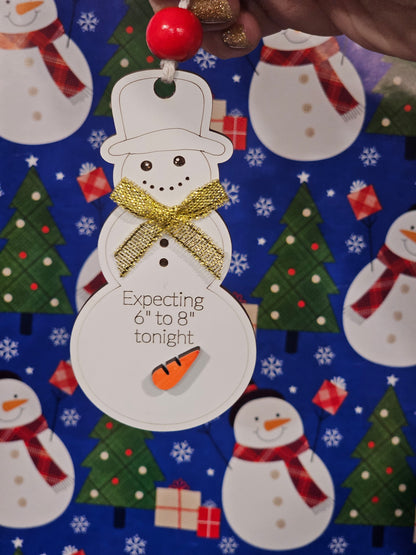 Expect 6-8" tonight - Sassy Adult Themed Wooden Ornament