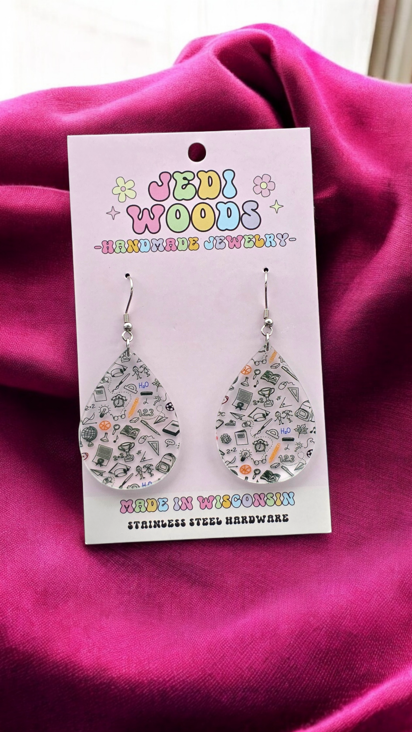 Teacher Teardrop Earrings (4 available)