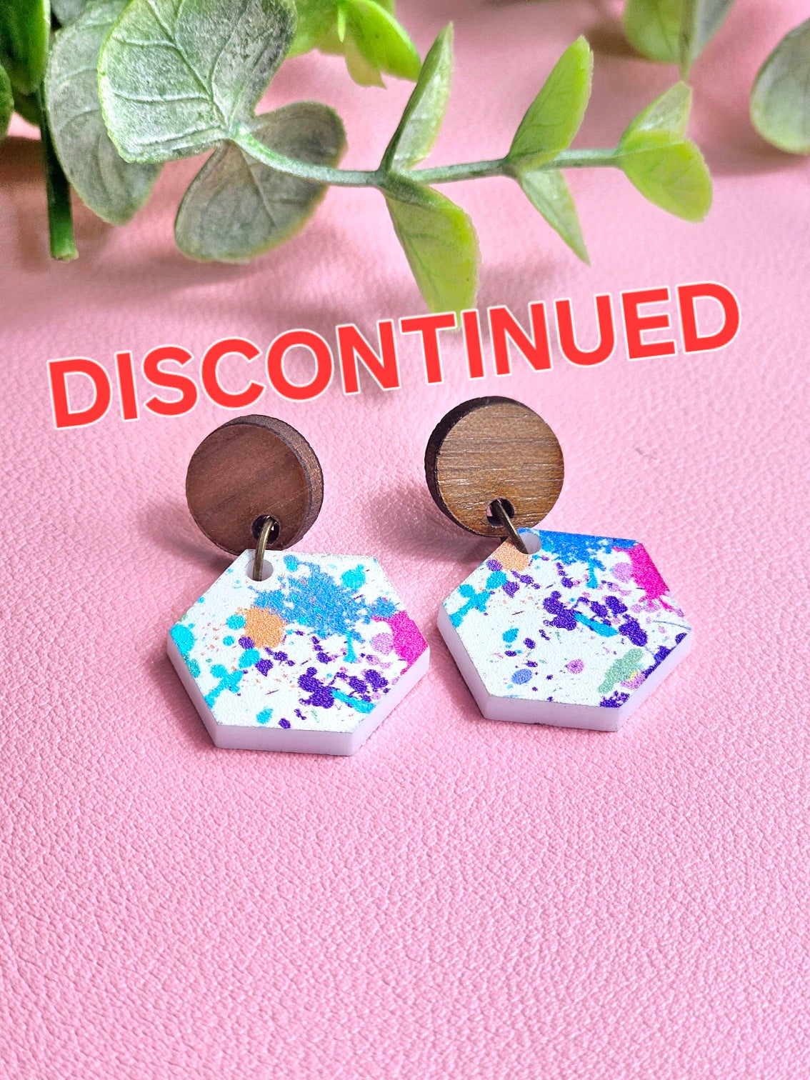 White Splatter Paint Combo Earrings (DISCONTINUED)