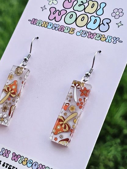Retro Mushroom Bar Style Earrings